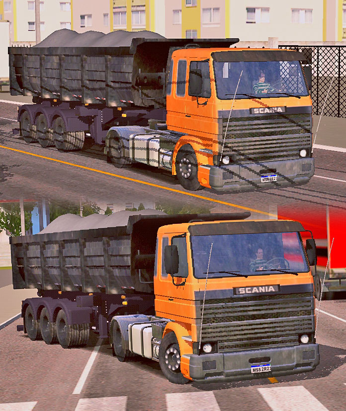 Skins Scania Lk Laranja Na Ca Amba Preta Skin Scania Frontal