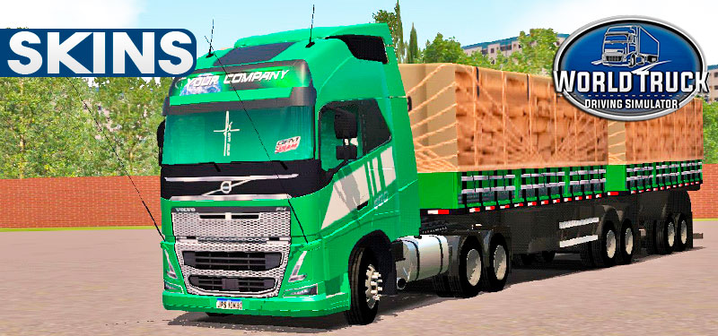 Skins Volvo FH Verde No Bitrem MODELO NOVO 2021 Rodrigo Games