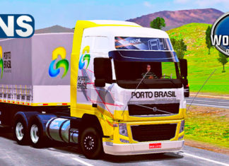 Conjunto de Skins Volvo FH Porto Brasil Transportes