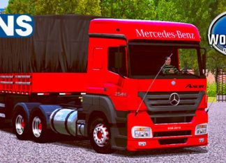 Skins Mercedes Benz Axor Vermelho + Carreta Bitrem “EXCLUSIVO”