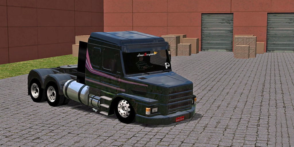 Skins Scania Preta Qualificada Com Faixas Rodrigo Games