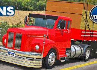 Skins Scania 111 Vermelha Com Rodas Cromadas