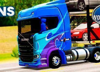 Skins Scania S Pintura Exclusiva Estilo Cegonheiro TEGMA