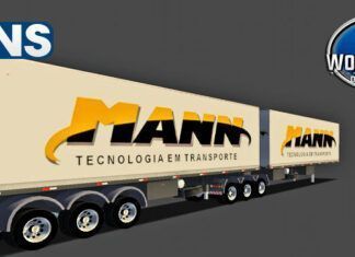 Skins Reboque Bau BITREM 9 EIXOS MAN TRANSPORTES