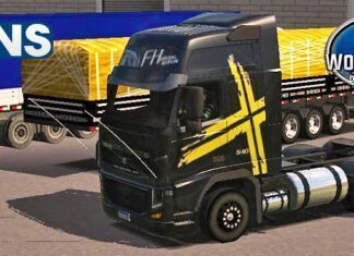 Skins Volvo FH Edit Black Exclusivo na Graneleira