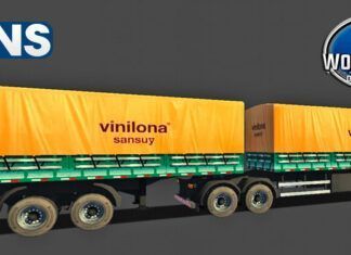 Skins Reboque Bitrem Verde Com Faixas