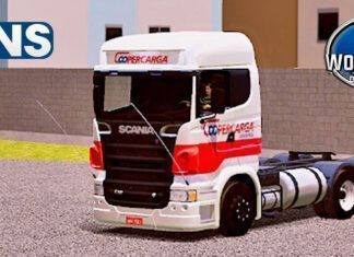 Skins Scania R COOPERCARGA Com Rodas Preta