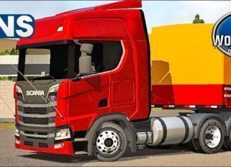Skins Scania S Vermelha Na Carreta Graneleira