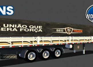 Skins Reboque Graneleira Branca Com Faixas