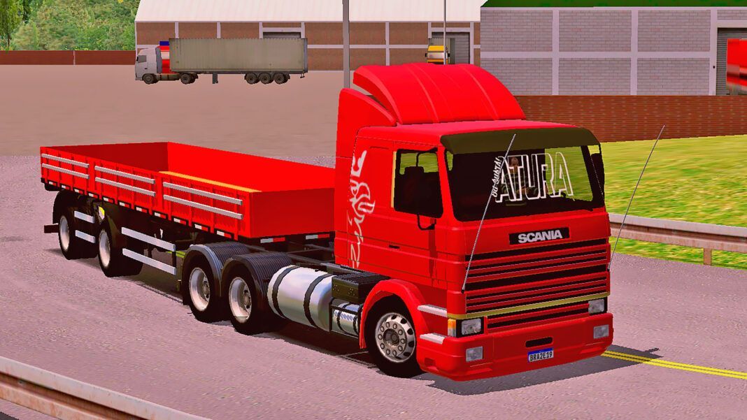 Skins Scania 113 Frontal Vermelha Carreta 2 Eixos Top Rodrigo Games