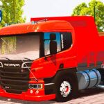Skins Cabine Scania PZINHA Vermelha Com Detalhes