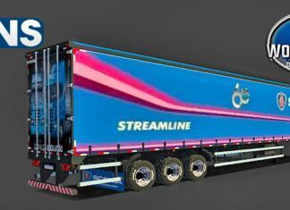 Skins Reboque Sider azul Especial Scania Streamline 60 anos