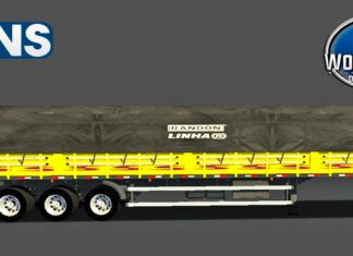 Skins Reboque Graneleira Amarela Com Faixas EXCLUSIVA