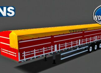 Skins Reboque Graneleira Vermelha Tampa Alta com Lona pela metade