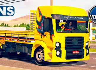 Skins VW Constellation Amarelo Grafitado Truck ‘MAIS TOP’