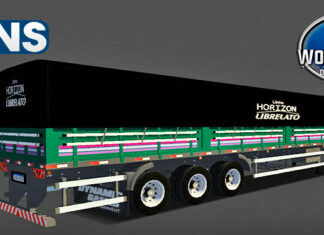 Skins Reboque Graneleira Librelato Verde Com Faixas Exclusiva