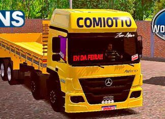 Skins Mercedes Benz Atego Amarelo QUALIFICADO (COMIOTTO)