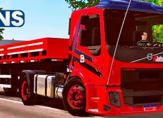Skins Volvo VM Vermelho Com Faixas Performance ‘MAIS TOP NA CARRETA 2 EIXOS’