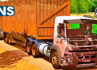 Skins Volvo FMX branco Todo Sujo no Rodotrem Canavieiro