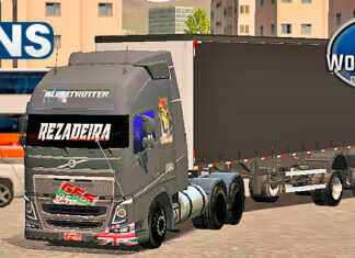 Skins Volvo FH Todo Cinza No Sider bem TOP