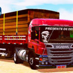 Skins Scania Pzinha Vermelha Qualificada na Carretinha 2 Eixos