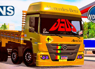 Skins Mercedes Benz Atego Dourado ‘VERDUREIRO TOP’