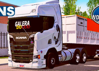 Skins Scania S Branca Top no Bitrem Basculante
