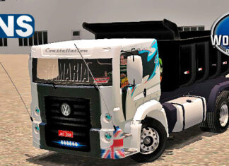 Skins VW Constellation Branco Grafitado Na Caçamba ‘TOP’