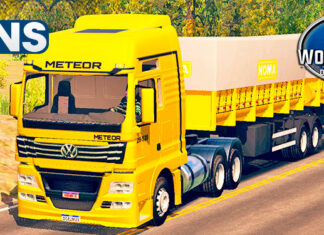 Skins VW Meteor Amarelo no Bitrem Basculante ‘CONJUNTO MAIS TOP’