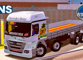 Skins Mercedes Benz Atego Branco Verdureiro Galera do Abacaxi