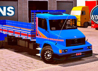 Skins Mercedes Benz 1620 Azul Com Faixas Clássicas ‘MAIS QUALIFICADO WTDS’