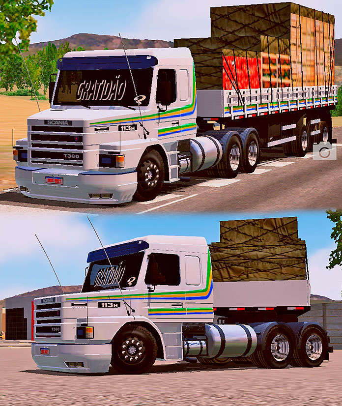 Skins Scania Branca Qualificado Com Faixas Personalizadas Brasileiras Rodrigo Games