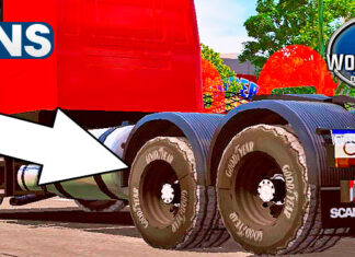 Skins RODAS PRETAS COM DETALHES REALISTA