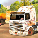 Skins Scania 113 Frontal Branca no bitrem 'TODA SUJA'