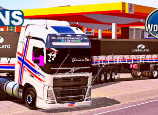Skins Volvo FH Branco no Rodotrem Edição Especial Performance Edition