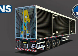 Skins Reboque Bau Preto Qualificado Com PINTURA TRASEIRA REALISTA