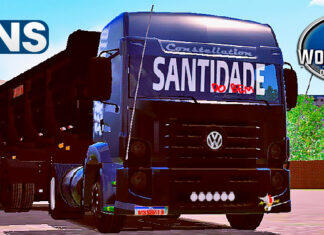 Skins VW Constellation Conjunto Pintura Toda Preta na Caçamba