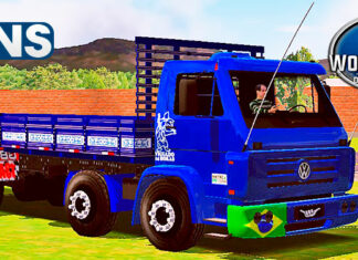 Skins VW Titan Azulao Verdureiro Com Rodas Pretas