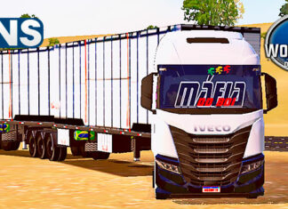 Skins Iveco S Way Branco No Rodotrem Boiadeiro