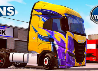 Skins Iveco S Way Amarelo Grafitado