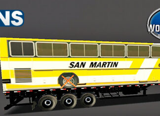 Skins Reboque Carregado Com Ônibus