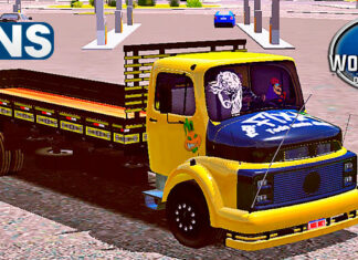 Skins Mercedes Benz 1313 Amarelo Verdureiro Com Capo Preto