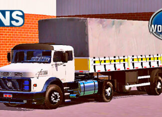 Skins Mercedes Benz 1934 Branco Na Carreta Granel 2 Eixos
