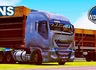 Skins Iveco HI-WAY Cinza Do Neni No Rodotrem Madeireiro