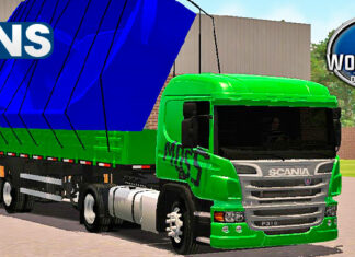 Skins Scania Pzinha Conjunto Verde MOSS ‘NA CARRETINHA 2 EIXOS’