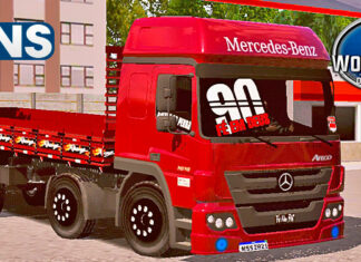 Skins Mercedes Benz Atego Vermelho ‘RAPIDO VERDURA’