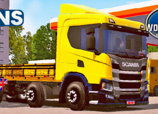 Skins Scania P320 Amarela GBN No Estilo