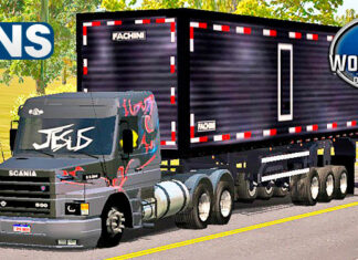 Skins Scania 113 Cinza Grafitada Top No Bau