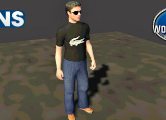 Skins Personagem ‘CAMISA LACOSTE PRETA’