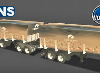 Skins Reboque Bitrem Basculante Branco Sujo